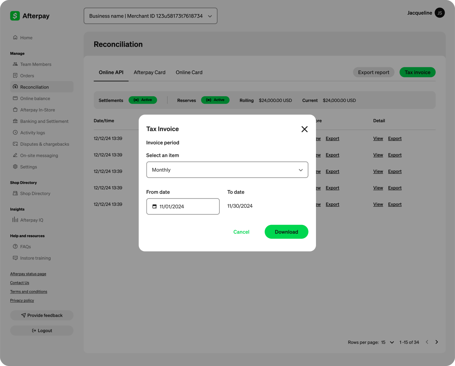 Tax Invoices - Modal.png